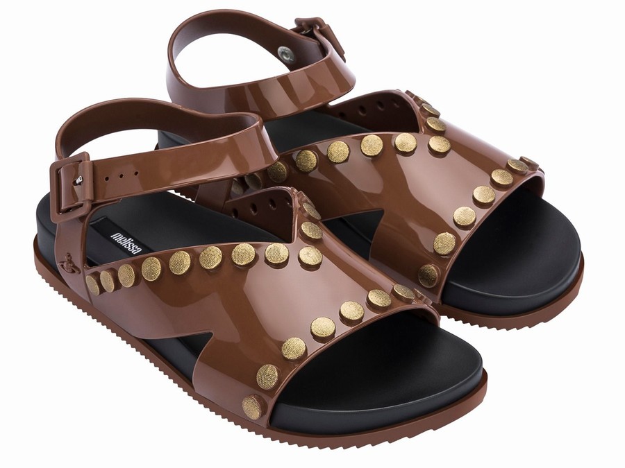Sandalias Melissa Vivienne Westwood Ciao Mujer - Cafe - Argentina ZFP-362540